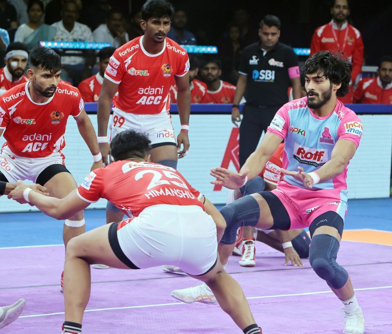 Redemption for Jaipur Pink Panthers and Nitin Kumar after clinching Golden Raid victory vs Gujarat Giants