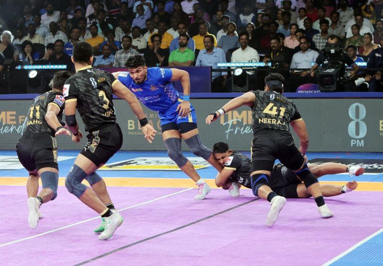 PKL-12: Red Machine Arjun Deshwal Back in Form, Tamil Thalaivas Defeat Haryana Steelers by 12 Points to Avenge Previous Loss