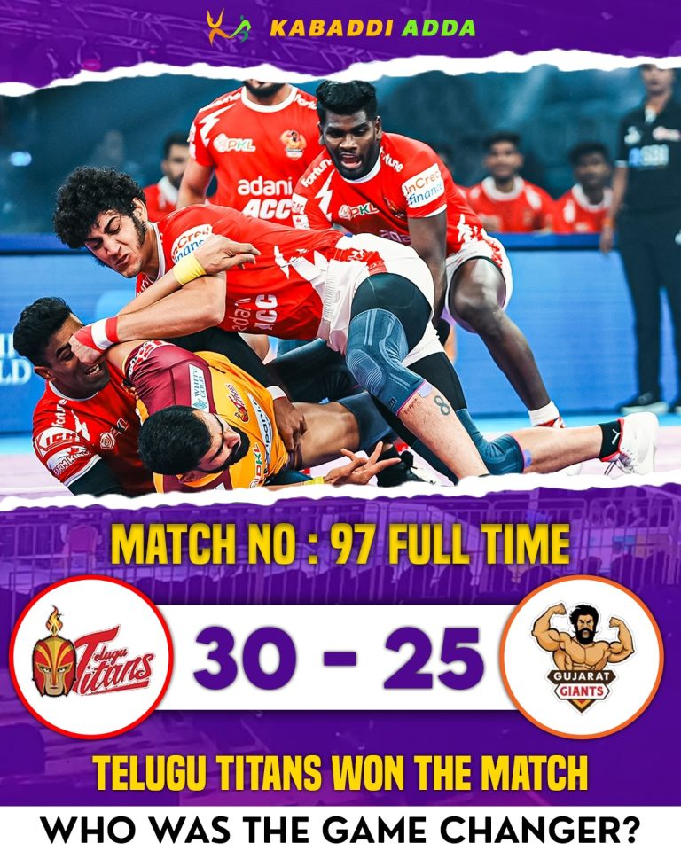 PKL Season 12: Titans Strengthen Hold on Third Spot with Win Over Gujarat